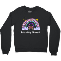 Respiratory Therapist Rainbow Lung Leopard Therapy Crewneck Sweatshirt | Artistshot