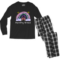 Respiratory Therapist Rainbow Lung Leopard Therapy Men's Long Sleeve Pajama Set | Artistshot