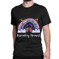 Respiratory Therapist Rainbow Lung Leopard Therapy Classic T-shirt | Artistshot