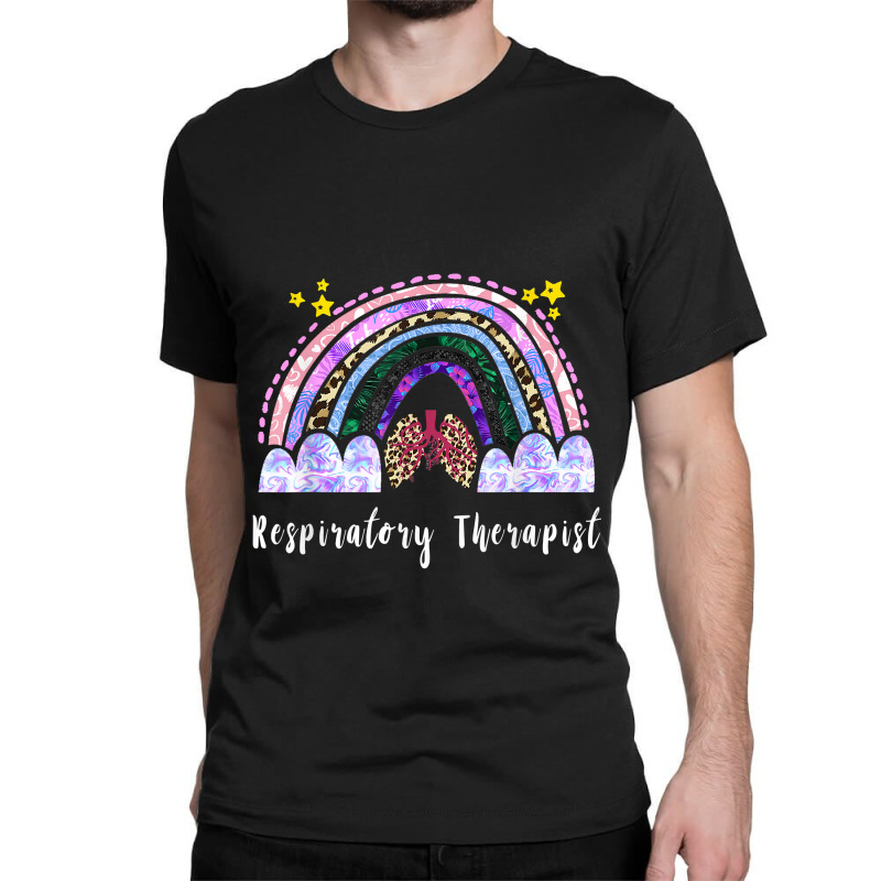 Respiratory Therapist Rainbow Lung Leopard Therapy Classic T-shirt | Artistshot