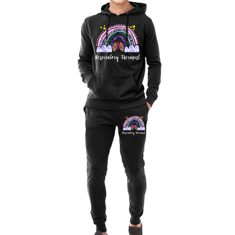 Respiratory Therapist Rainbow Lung Leopard Therapy Hoodie & Jogger Set | Artistshot