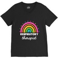 Respiratory Therapist Rainbow Lung Rt Respiratory Therapy Sweatshirt V-neck Tee | Artistshot