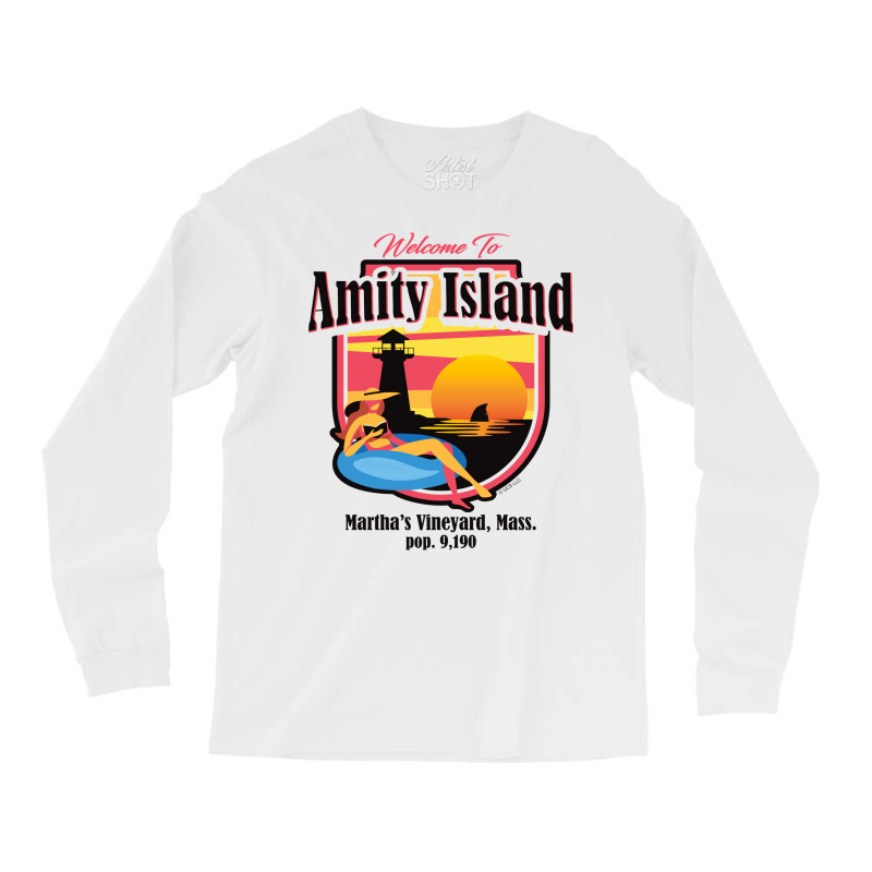 Welcome To Amity Island (universal © Ucs Llc) Long Sleeve Shirts | Artistshot