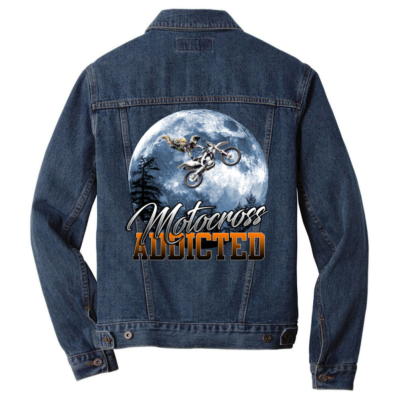 Motocross Addicted Men Denim Jacket by uezawataish2 | Artistshot