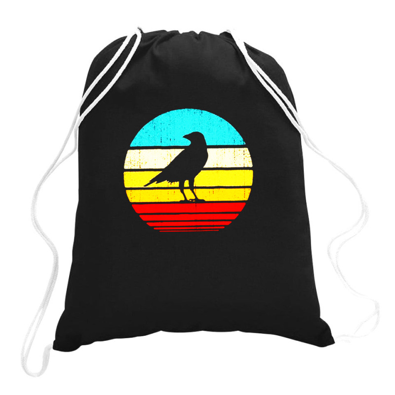 Crow Sunset 1 Drawstring Bags | Artistshot