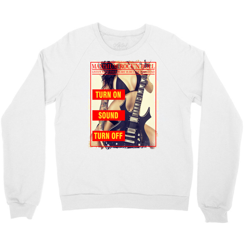 Guitar Sexy Bikini Crewneck Sweatshirt by glealcongerj | Artistshot