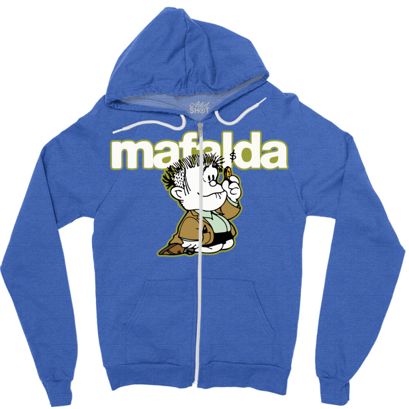 Mafalda Xxx Zipper Hoodie by hotheserosq | Artistshot