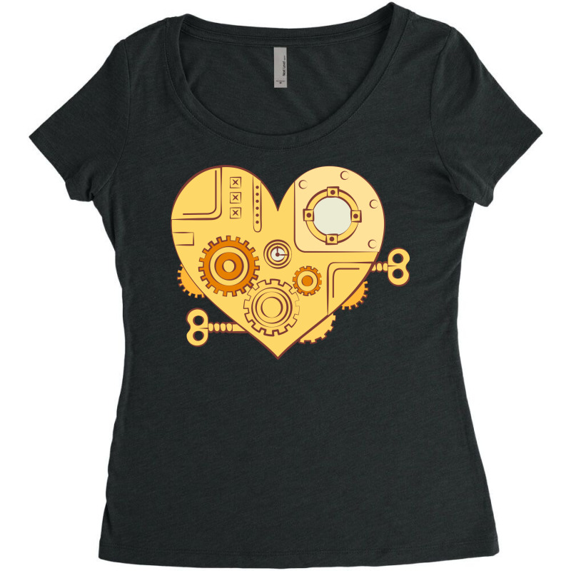 Machine Heart Women's Triblend Scoop T-shirt by April Shop | Artistshot