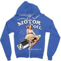 Motor Oil Girl Zipper Hoodie | Artistshot