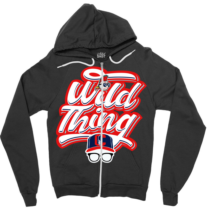 Wild Thing Script Type Zipper Hoodie by glealcongerj | Artistshot