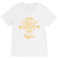 Wild Tigers V-neck Tee | Artistshot