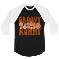 Retro Groovy Mommy Matching Family 1st Birthday Party 3/4 Sleeve Shirt | Artistshot