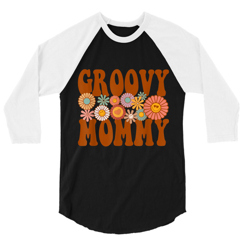 Retro Groovy Mommy Matching Family 1st Birthday Party 3/4 Sleeve Shirt | Artistshot