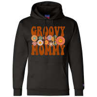 Retro Groovy Mommy Matching Family 1st Birthday Party Champion Hoodie | Artistshot