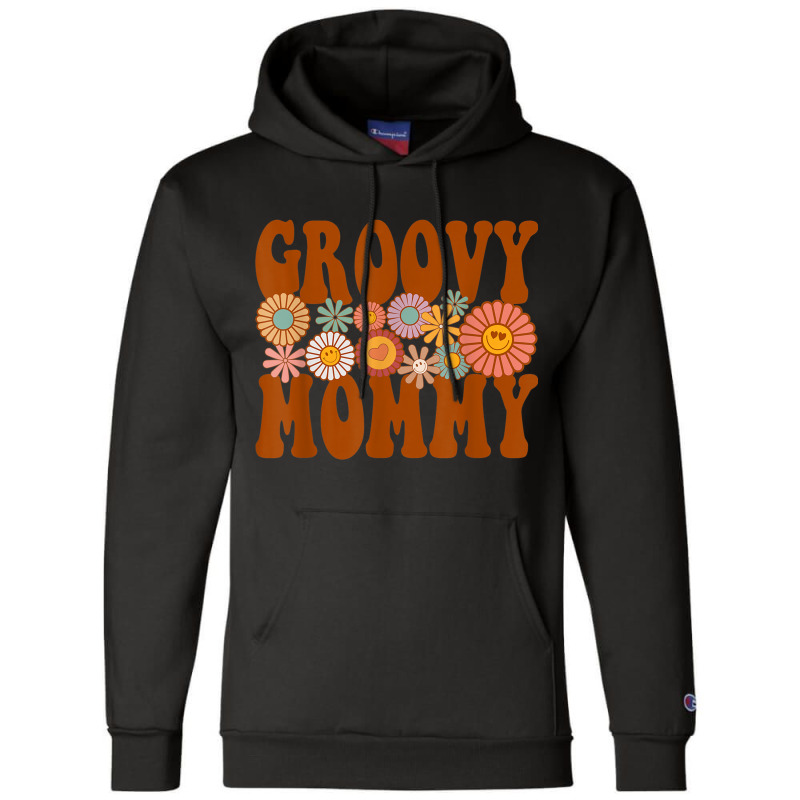 Retro Groovy Mommy Matching Family 1st Birthday Party Champion Hoodie | Artistshot