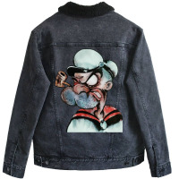 Popeye Old Angry Man Unisex Sherpa-lined Denim Jacket | Artistshot