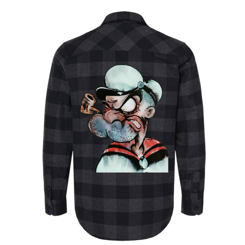 Popeye Old Angry Man Flannel Shirt by alwatpuahl | Artistshot