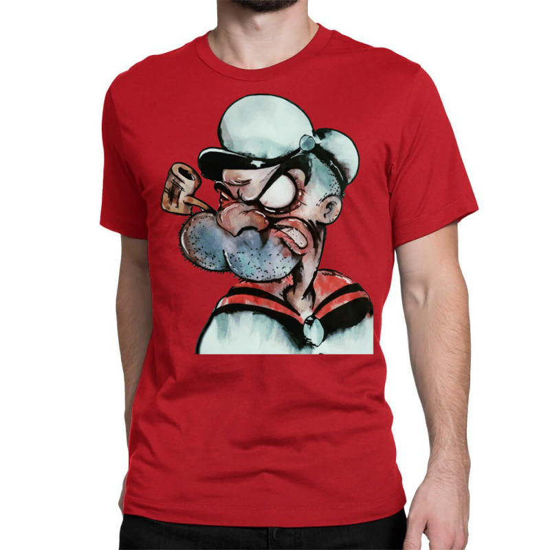 Popeye Old Angry Man Classic T-shirt by alwatpuahl | Artistshot