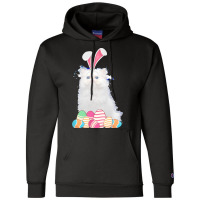 Easter Day T  Shirt Easter Cat Persian With Bunny Ears & Eggs Gift T Champion Hoodie | Artistshot