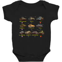 Top Ten Best Ww2 Tanks M4 Sherman Panzer Iv Tiger Ii T-34 Baby Bodysuit | Artistshot