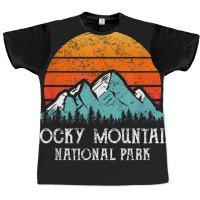 Retro Rocky Mountain National Park Distressed Rocky Mountain Graphic T-shirt | Artistshot