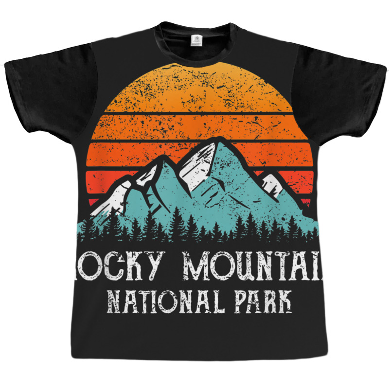 Retro Rocky Mountain National Park Distressed Rocky Mountain Graphic T-shirt | Artistshot