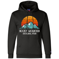 Retro Rocky Mountain National Park Distressed Rocky Mountain Champion Hoodie | Artistshot