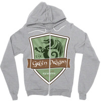 The Green Dragon   Bywater Zipper Hoodie | Artistshot