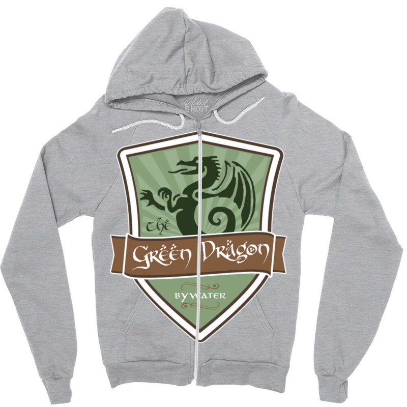 The Green Dragon   Bywater Zipper Hoodie by tashinkapofi6 | Artistshot