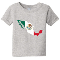 Mexico Map Flag Drawing Line Art Baby Tee | Artistshot