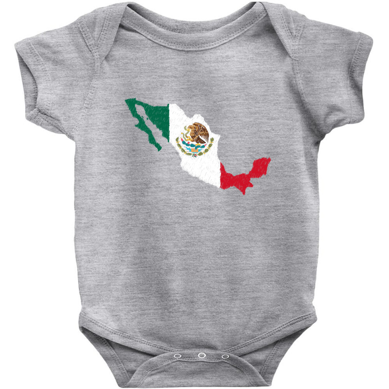 Mexico Map Flag Drawing Line Art Baby Bodysuit by Erwin Saputra Art | Artistshot