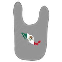 Mexico Map Flag Drawing Line Art Baby Bibs | Artistshot