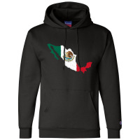 Mexico Map Flag Drawing Line Art Champion Hoodie | Artistshot