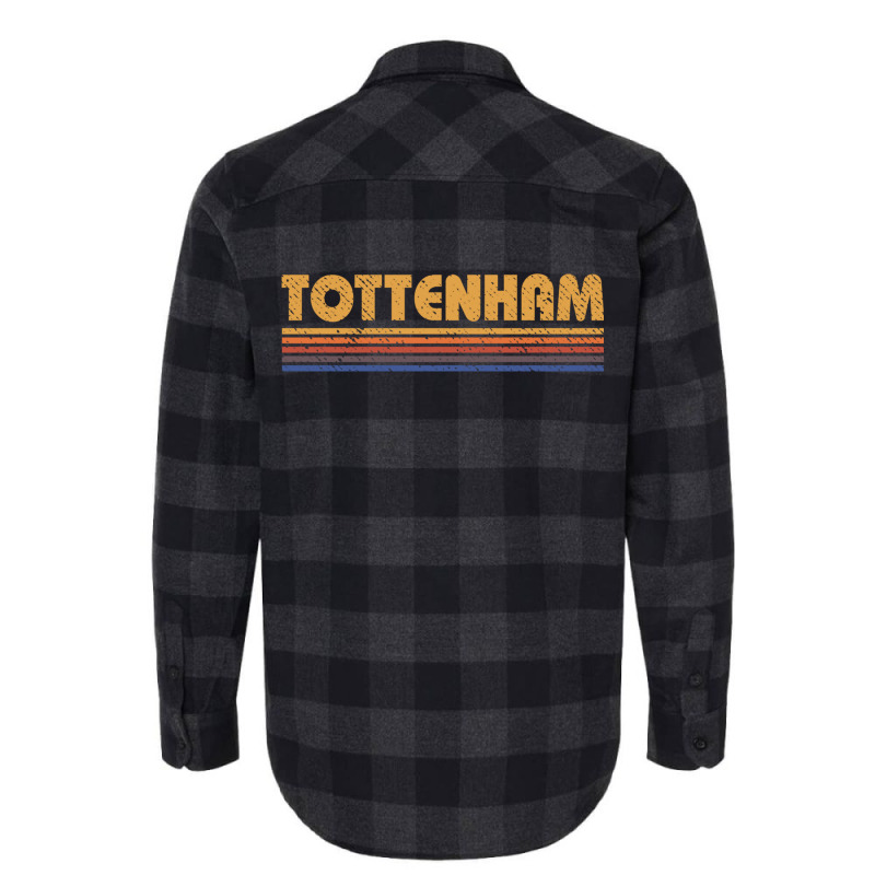 Retro Tottenham London Sweatshirt Flannel Shirt | Artistshot