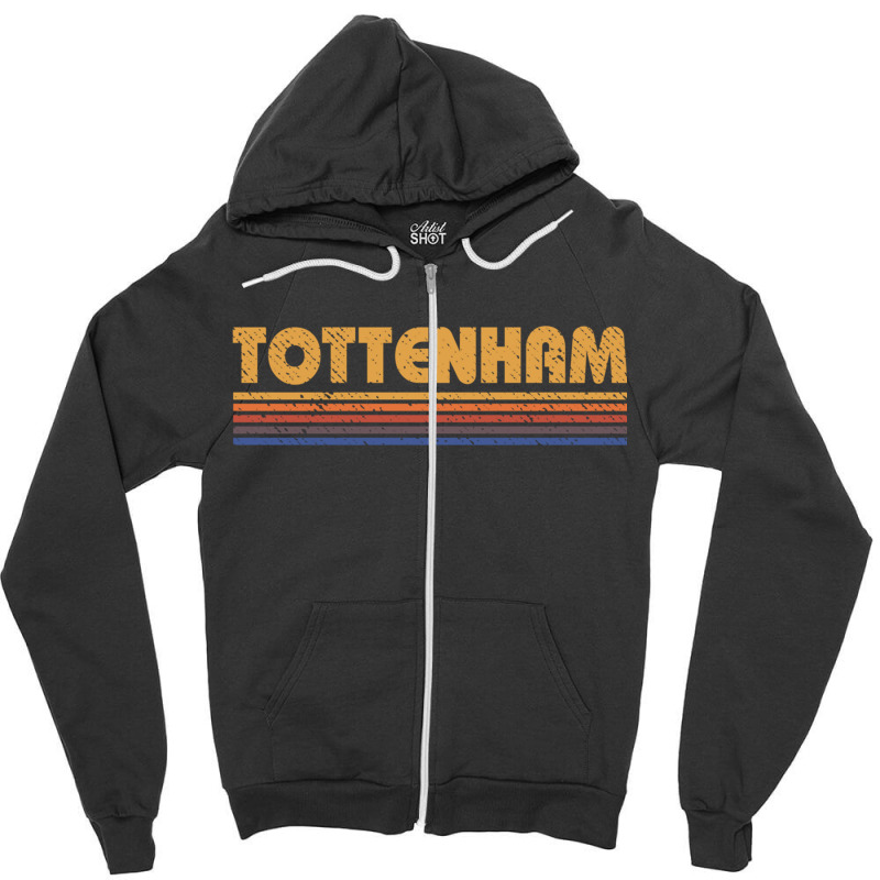 Retro Tottenham London Sweatshirt Zipper Hoodie | Artistshot