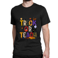 Retro Trick Or Teach Teacher Halloween Costume Men Women Classic T-shirt | Artistshot