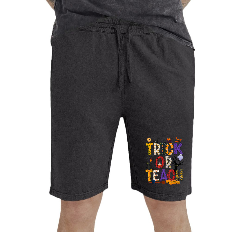 Retro Trick Or Teach Teacher Halloween Costume Men Women Vintage Short | Artistshot