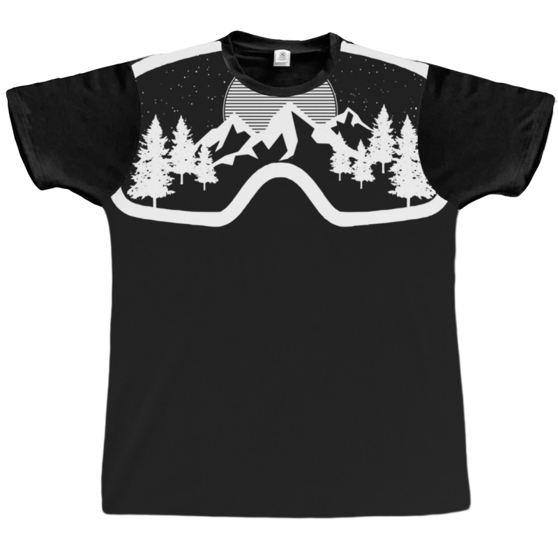 Ski Snowboard Goggles Skiing Snow Mountain Winter Gift Pullover Hoodie Graphic T-shirt | Artistshot