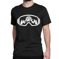 Ski Snowboard Goggles Skiing Snow Mountain Winter Gift Pullover Hoodie Classic T-shirt | Artistshot