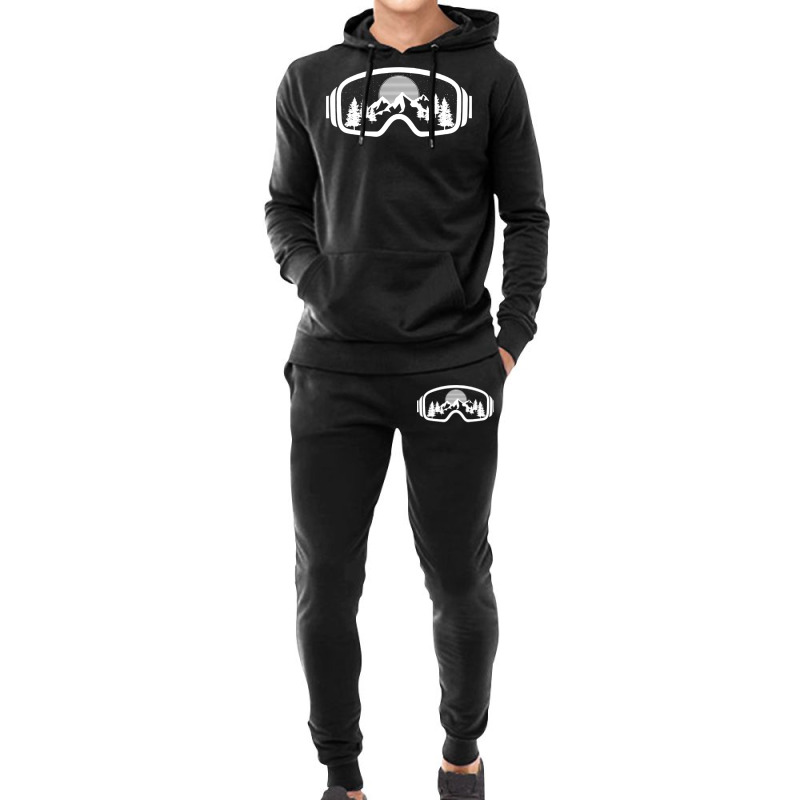 Ski Snowboard Goggles Skiing Snow Mountain Winter Gift Pullover Hoodie Hoodie & Jogger Set | Artistshot