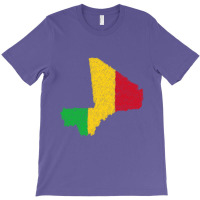 Mali Map Flag Drawing Line Art T-shirt | Artistshot