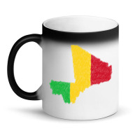 Mali Map Flag Drawing Line Art Magic Mug | Artistshot