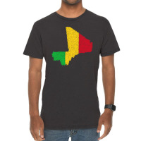 Mali Map Flag Drawing Line Art Vintage T-shirt | Artistshot