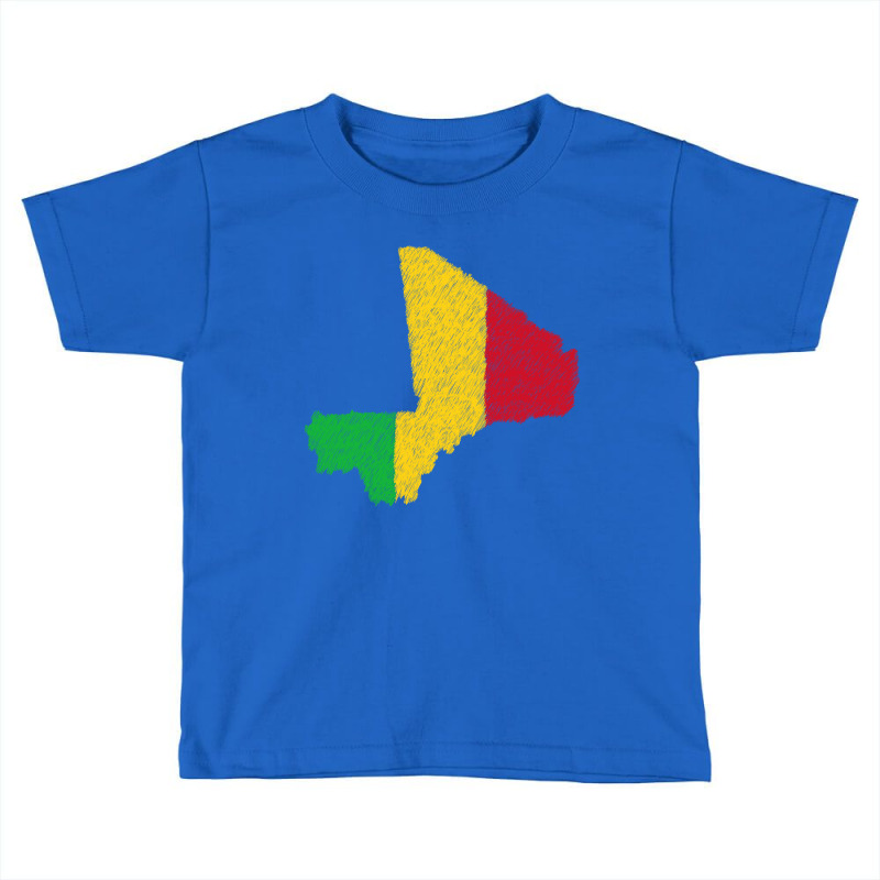 Mali Map Flag Drawing Line Art Toddler T-shirt | Artistshot