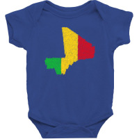 Mali Map Flag Drawing Line Art Baby Bodysuit | Artistshot