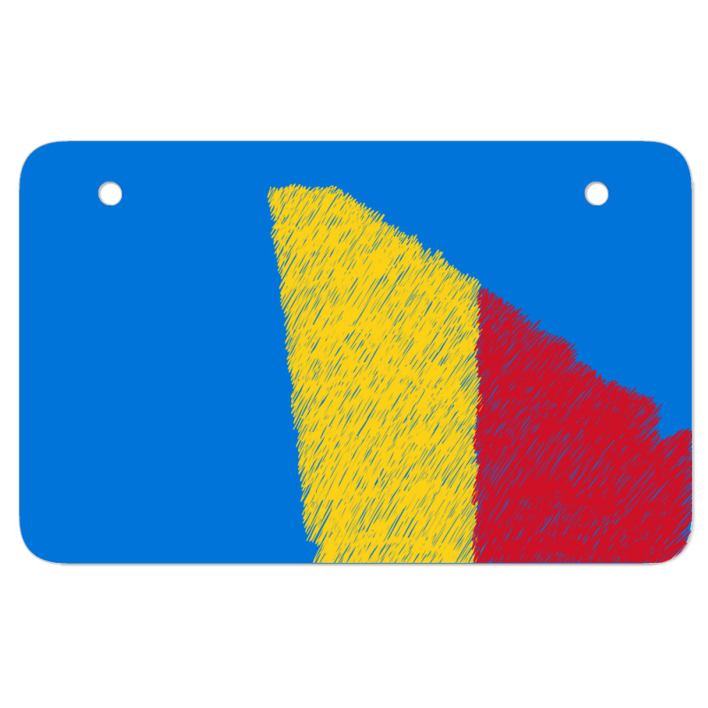 Mali Map Flag Drawing Line Art Atv License Plate | Artistshot