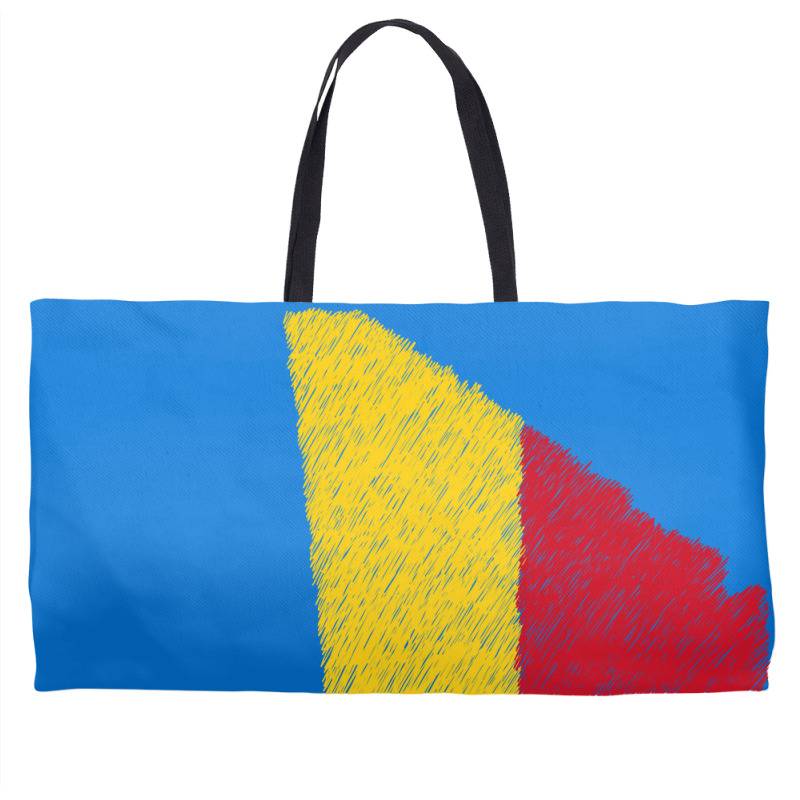 Mali Map Flag Drawing Line Art Weekender Totes | Artistshot