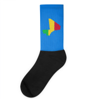 Mali Map Flag Drawing Line Art Socks | Artistshot