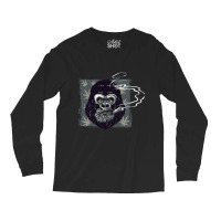 Smoking Angry Monkey Long Sleeve Shirts | Artistshot