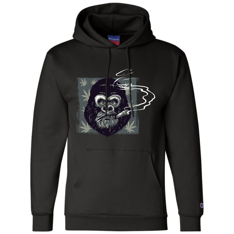 Smoking Angry Monkey Champion Hoodie by AURRADILLARD | Artistshot